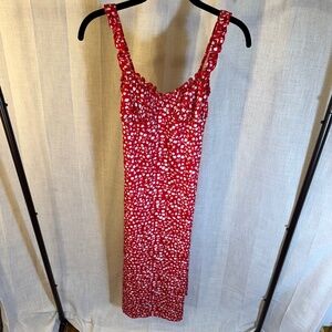 Commense Cami Floral Bohemian Vacation Midi Dress.